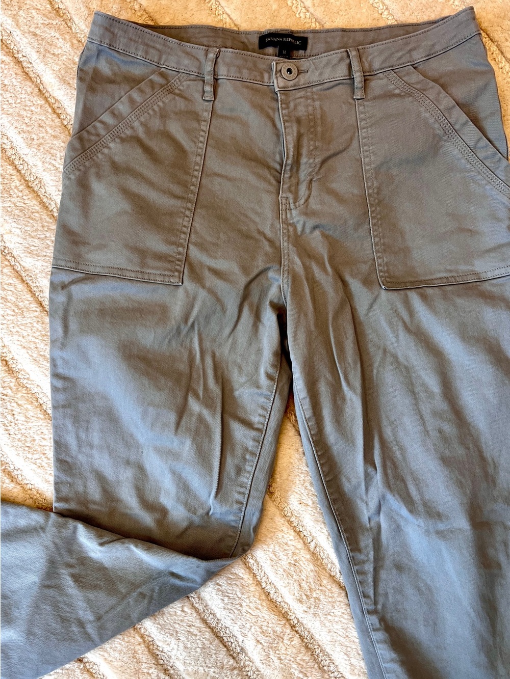 BANANA REPUBLIC Gray Twill Pants Women’s 14